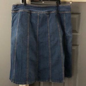 Denim a-line skirt